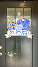 Load image into Gallery viewer, Burlap Pumpkin Trio Door Hanger - Go Big Blue