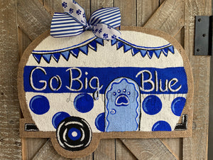 Go Big Blue Camper Door Hanger
