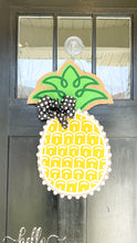 Load image into Gallery viewer, Burlap Pineapple Door Hanger - (Small/Yellow/Scallop)
