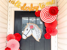 Load image into Gallery viewer, Derby Horse Door Hanger - Whimsy Horse Head Door Hanger in Gray