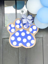 Load image into Gallery viewer, Big Blue Polka Dot Cat Paw