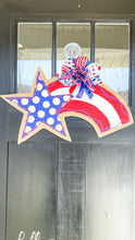 Load image into Gallery viewer, Fourth of July Rainbow Burlap Door Hanger