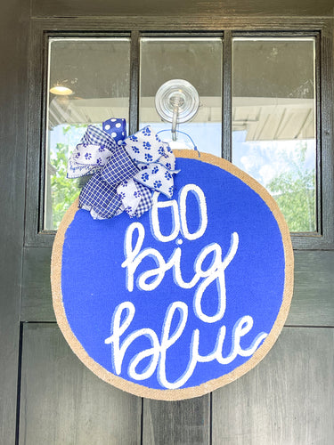 Go Big Blue Circle Door Hanger