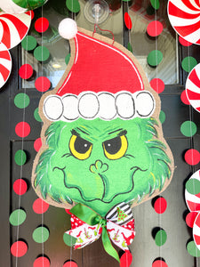 He’s a Mean One Christmas Character Door Hanger