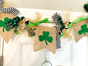 St. Patrick's Day Hand Tied Garland with Gold