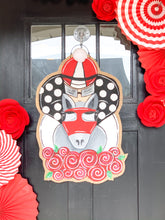 Load image into Gallery viewer, Derby Horse and Jockey Door Hanger in Red/Black