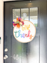 Load image into Gallery viewer, Give Thanks Door Hanger in Fall Colors