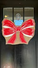 Load image into Gallery viewer, Red Bow Door Hanger