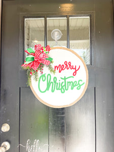 Merry Christmas Circle Door Hanger