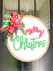 Merry Christmas Circle Door Hanger