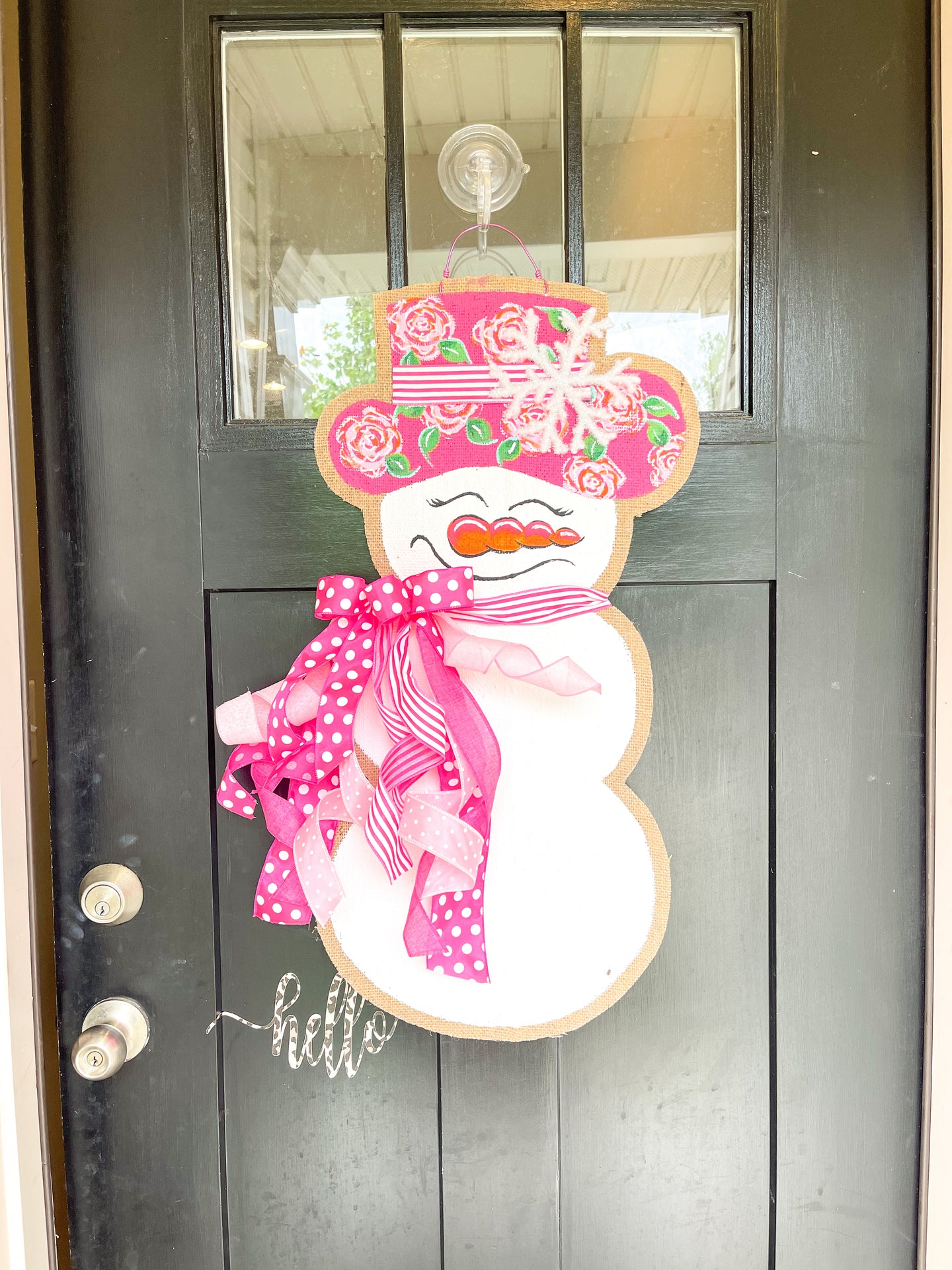 Sassy Snowgal in Pink Floral Hat