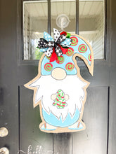 Load image into Gallery viewer, Christmas Cake Gnome Burlap Door Hanger