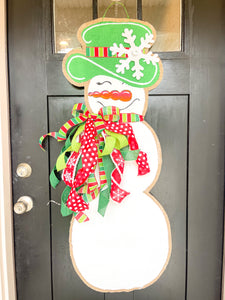 Large Jolly Snowgal in Red and Green