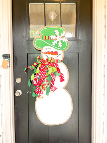 Large Jolly Snowgal in Red and Green