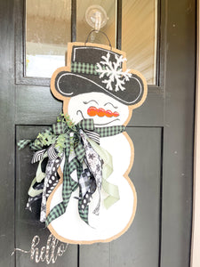 Sassy Snowgal in Farmhouse Green and Black