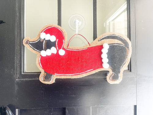 Christmas Doxie Door Candy in Black