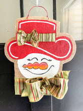 Load image into Gallery viewer, Small Jolly Snowgal in Harvest Green Traditional Plaid
