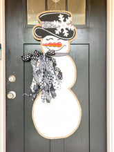 Load image into Gallery viewer, Large Snowgal in Black and White Mixed Ribbon