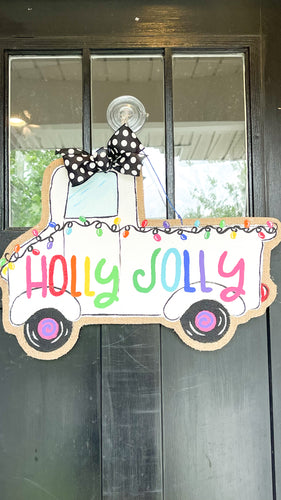 Holly Jolly Truck Door Hanger