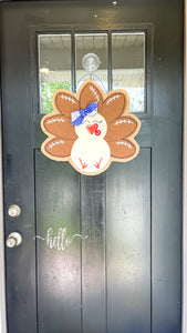 Thanksgiving Turkey Door Hanger - Football