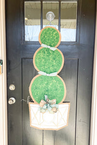Topiary Tree Door Hanger - Large Cream