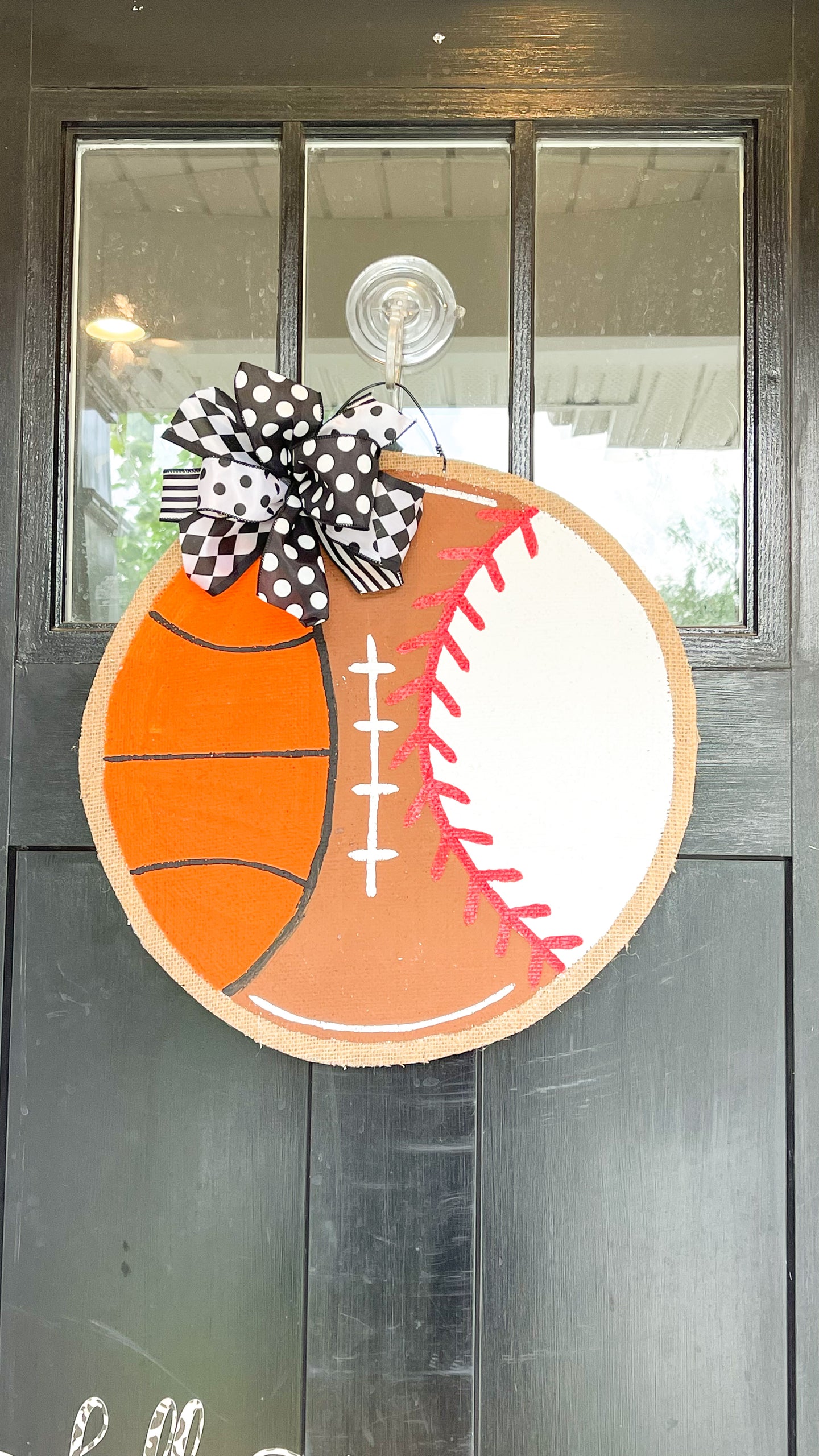 Baseball, Football and Basketball Door Hanger Circle