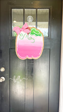 Load image into Gallery viewer, Burlap Pumpkin Door Hanger - All Pink Pumpkin