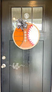 Baseball, Football and Basketball Door Hanger Circle