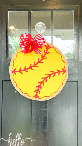 Softball Door Hanger