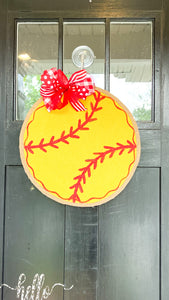 Softball Door Hanger