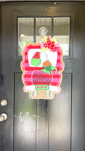 He’s a Mean One Door Hanger - Truck