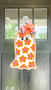 Flower Power Ghost Halloween Door Candy