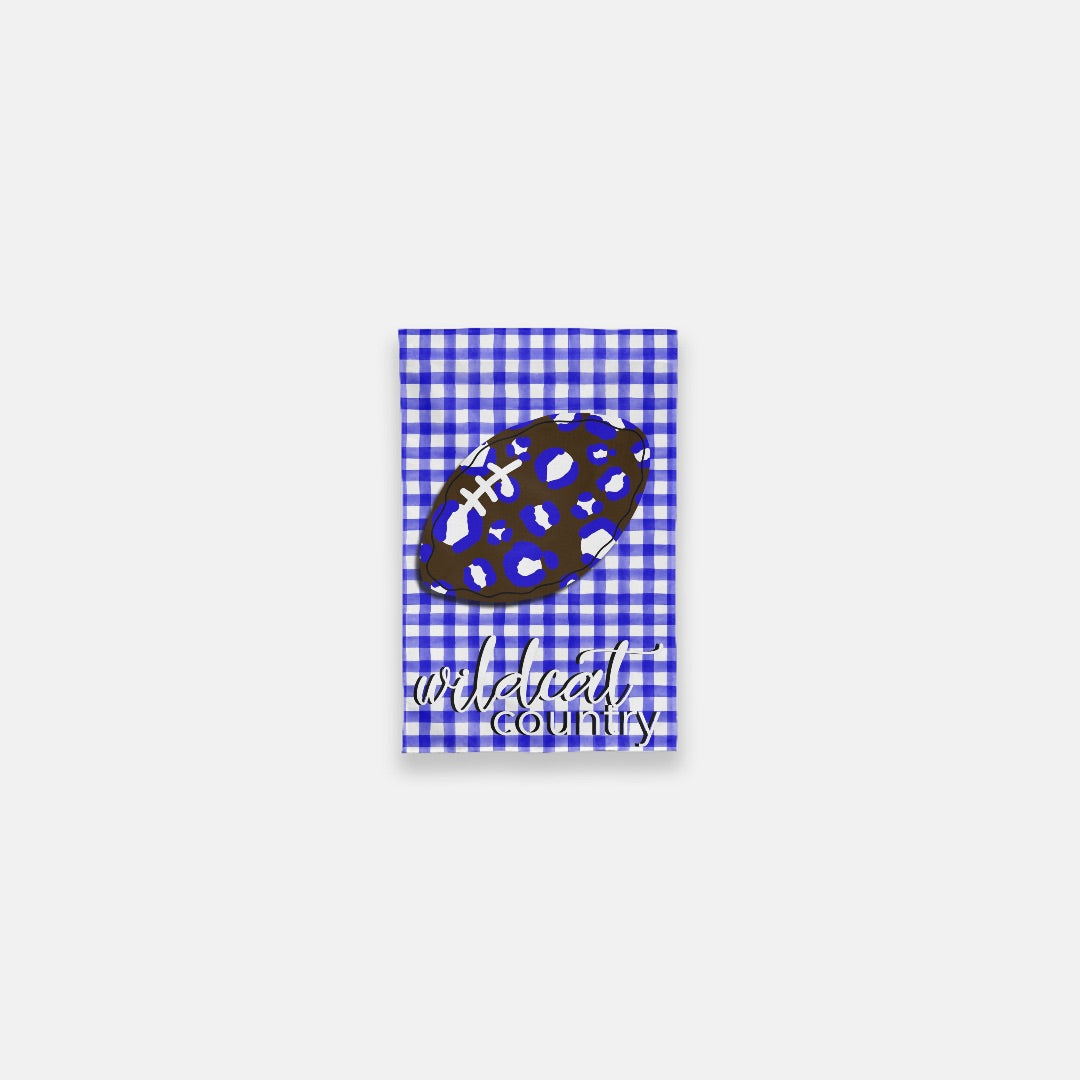 Blue and White Football Garden Flag - 12
