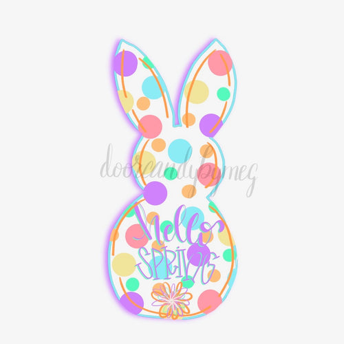 Oversized Whimsy Easter Bunny Door Hanger Pattern/Template