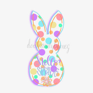 Oversized Whimsy Easter Bunny Door Hanger Pattern/Template