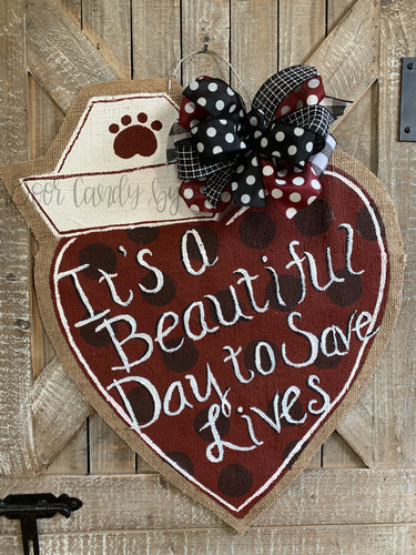 nurse hat door hanger it's a beautiful day to save lives nurse door hanger