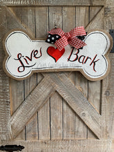Load image into Gallery viewer, Dog Bone Door Hanger - Live Love Bark