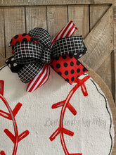 Load image into Gallery viewer, Burlap Baseball Door Hanger