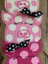 Load image into Gallery viewer, Farm Animal Door Hanger - Three Little Pigs Burlap Door Hanger