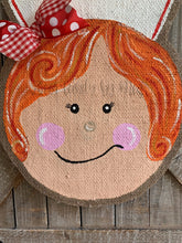 Load image into Gallery viewer, Whimsical Nurse Door Hanger - Red Hair