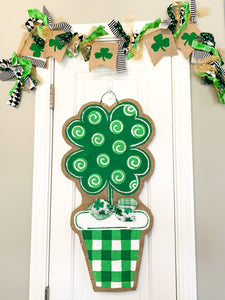 St. Patrick's Day Hand Tied Garland with Gold