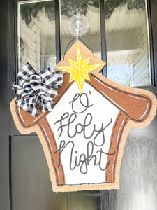 O Holy Night Nativity Door Hanger