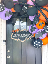 Load image into Gallery viewer, Bat Halloween Door Hanger in Black