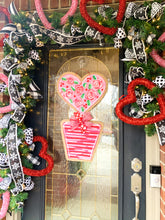 Load image into Gallery viewer, Heart Topiary Door Hanger in First Impressions Inspired Roses