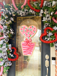 Heart Topiary Door Hanger in First Impressions Inspired Roses