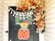 Load image into Gallery viewer, Puppy in a Pumpkin Door Hanger