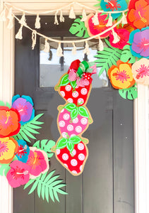 Strawberry Stack Door Hanger with Polka Dots