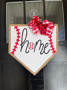 Baseball Home Plate Door Hanger