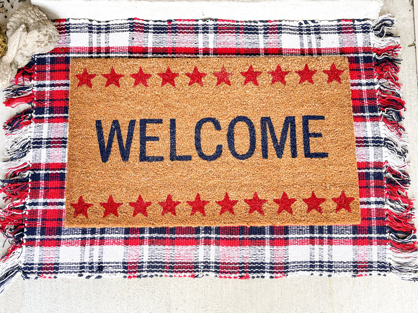 Welcome Stars Coir Door Mat