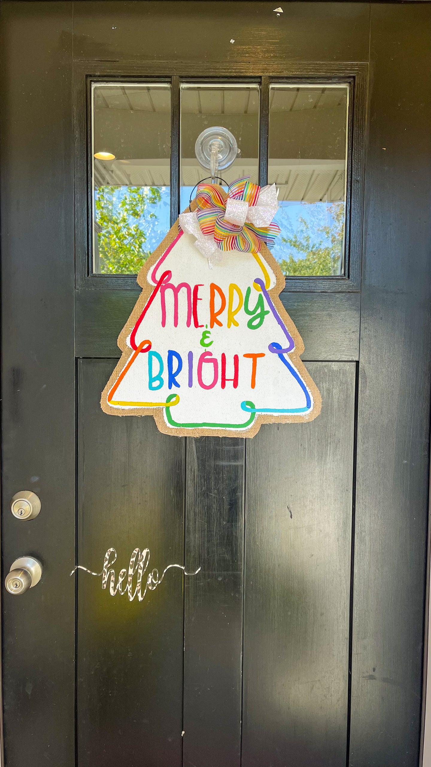 Merry and Bright Tree Door Hanger